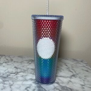 🌈Starbucks Pride 2020 Limited Edition Studded Rainbow Cold Cup Tumbler New